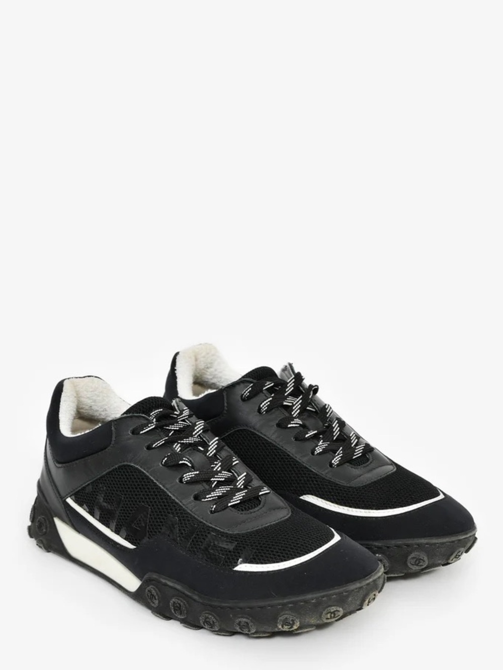 CHANEL sneaker 'G34086' Black Casual Lace-Up Sneakers size 37 EU